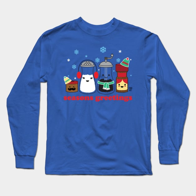 SEASONS GREETINGS Long Sleeve T-Shirt by toddgoldmanart